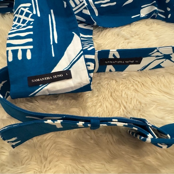 NWT Samantha Sung Audrey #1 Sleeveless Dress in Cote D’azure Sea Blue - Size 12 - Picture 8 of 9
